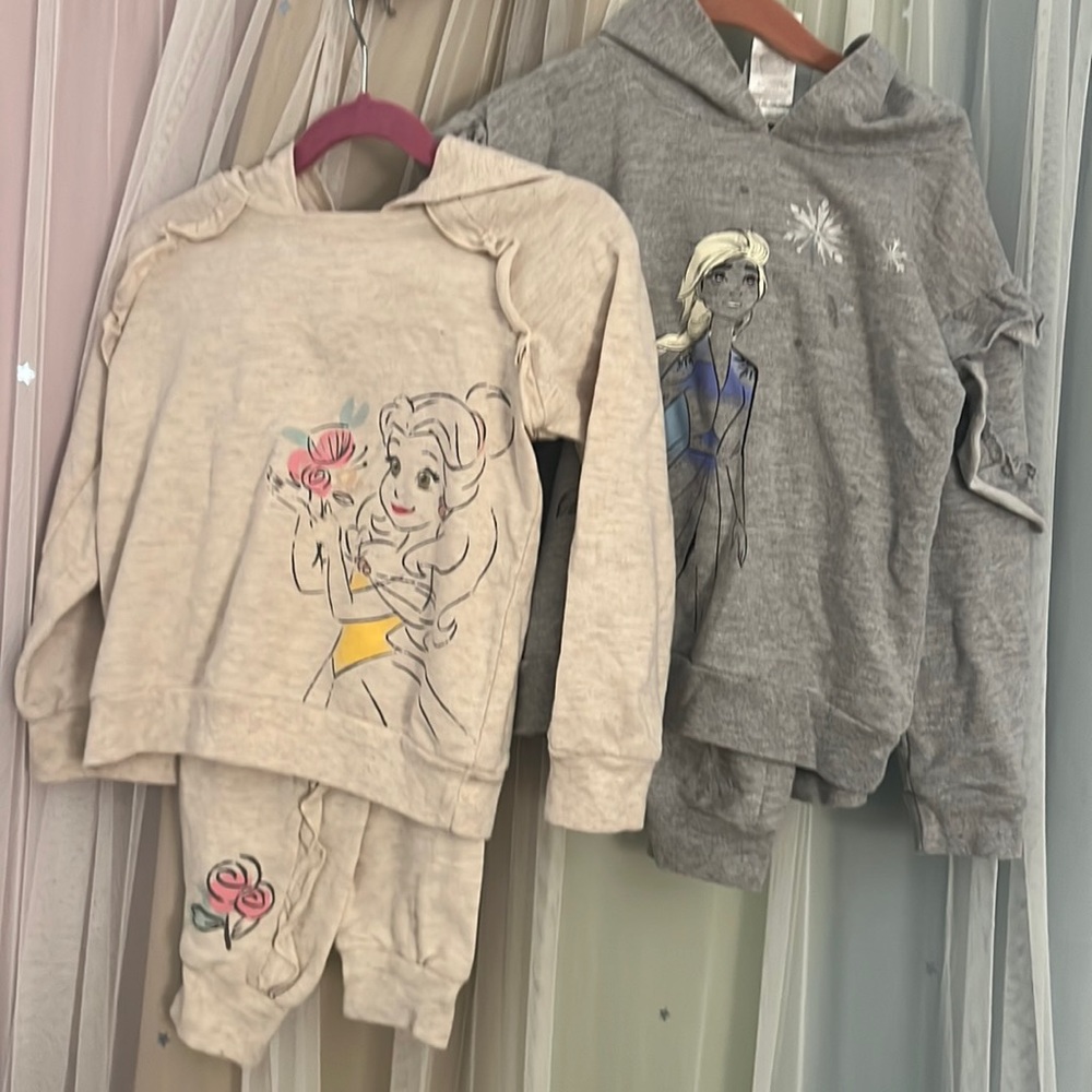 Disney Princess jogger sets. Belle and Elsa